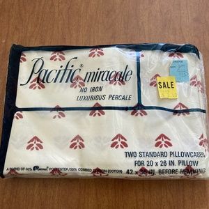 Vintage Pacific Miracale New Two Standard Pillowcases